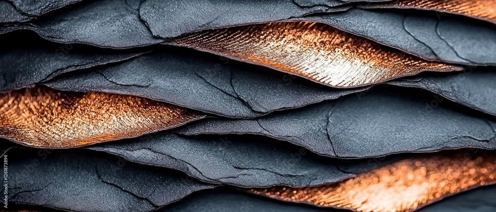 Aufkleber abstract textured background with overlapping dark grey and brown layers