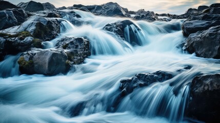energy blurred water background