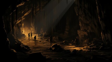 Obraz premium explorers background black and gold