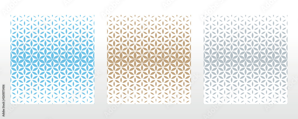 Aufkleber Set of abstract geometric patterns. Seamless vector backgrounds. Colored ornaments Graphic modern patterns Simple lattice graphic design