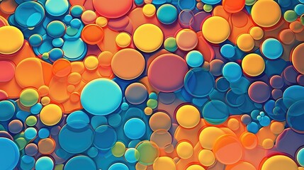 Vibrant Multicolored Circular Abstract Art