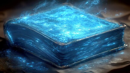Fototapeta premium Mystical Glowing Book: An Enigmatic Tale of Magic and Fantasy