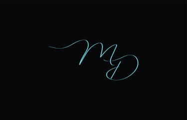 A minimal yet stylish depiction of white cursive lettering forming MD on a dark background, symbolizing elegance and simplicity.