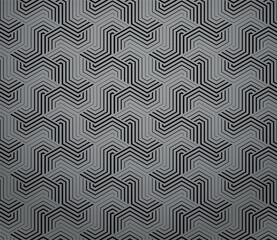 Abstract geometric pattern with stripes, lines. Seamless vector background. Gray and black ornament. Simple lattice graphic design