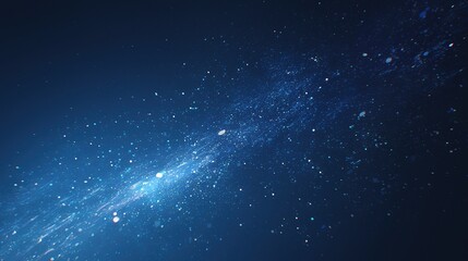 Starry expanse with bright, blurred lines; for cosmos or science use