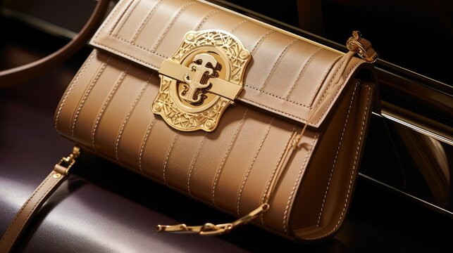 handbag gold plate emblem