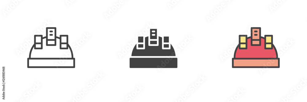 Aufkleber hardhat different style icon set