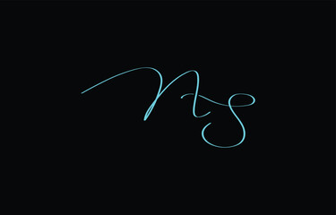 A minimal yet stylish depiction of white cursive lettering forming NS on a dark background, symbolizing elegance and simplicity.