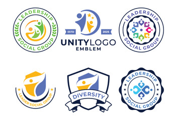 Collections Of Community  Emblem Logo Design Template
