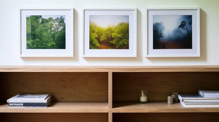 Fototapeta premium landscape white photo frame