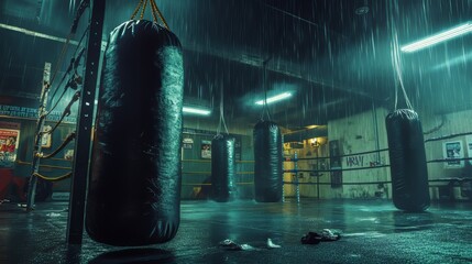 Rainy Night at the Boxing Gym.