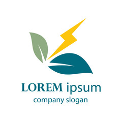 environmentally friendly electricity supply logo design