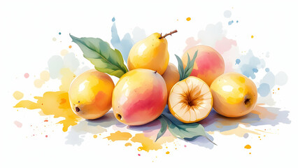 Watercolor pictures used for decoration