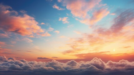 sun blue clouds background