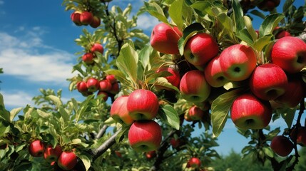 Obraz premium branches apple tree growing