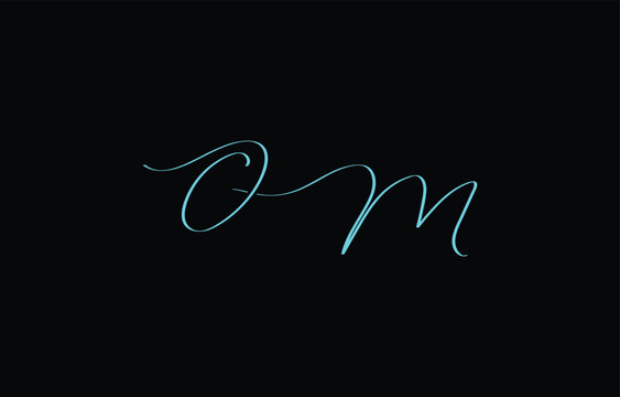 A minimal yet stylish depiction of white cursive lettering forming OM on a dark background, symbolizing elegance and simplicity. - Powered by Adobe