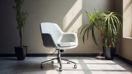 Modern office chair designed for productivity, showcasing a luxurious leather finish and elegant contours