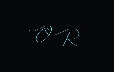 A minimal yet stylish depiction of white cursive lettering forming OR on a dark background, symbolizing elegance and simplicity.