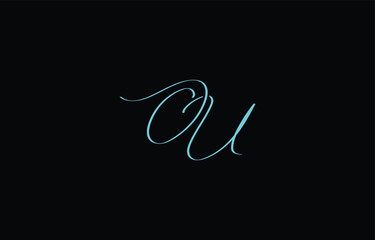 A minimal yet stylish depiction of white cursive lettering forming OU on a dark background, symbolizing elegance and simplicity.
