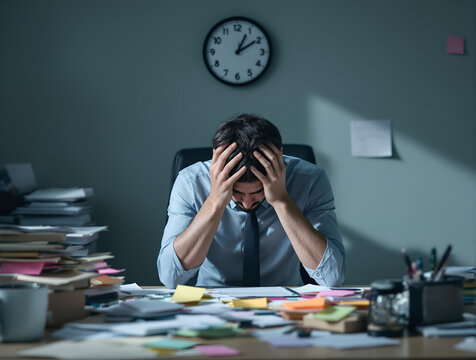 hombre de negocios cansado