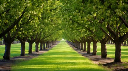 Obraz premium orchard walnut tree