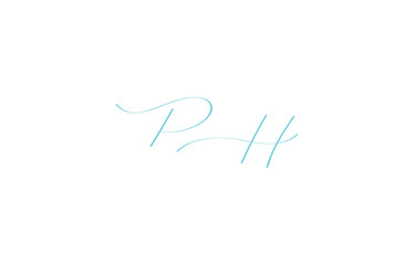 A minimal yet stylish depiction of white cursive lettering forming PH on a dark background, symbolizing elegance and simplicity.