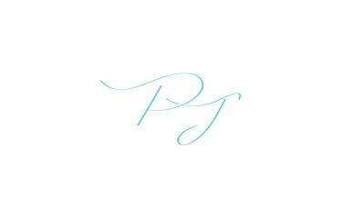 A minimal yet stylish depiction of white cursive lettering forming PJ on a dark background, symbolizing elegance and simplicity.