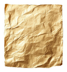 Crumpled golden foil paper texture, elegant background. Luxury design and art concept