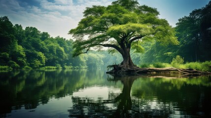 Obraz premium nature tree and water