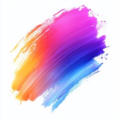 Vibrant Brush Stroke in Gradient Colors Creating a Dynamic Artistic Background for Creative Projects