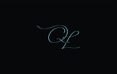 A minimal yet stylish depiction of white cursive lettering forming QL on a dark background, symbolizing elegance and simplicity.