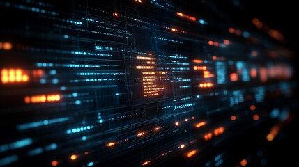 A dynamic abstract digital technology blue matrix background symbolizing futuristic data flow, cyber networks, and the chaos of modern information transmission in the digital age.

