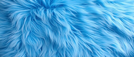 Fototapeta premium Closeup of Soft Blue Fluffy Fur Texture