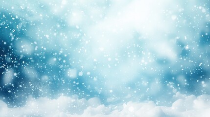 Fototapeta premium Gentle Snowfall on Tranquil Winter Day