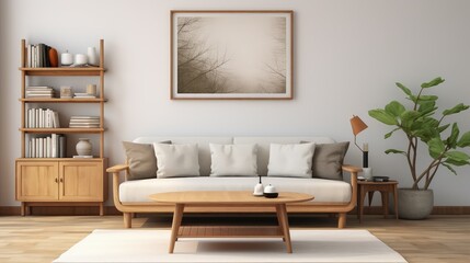 living wooden mockup