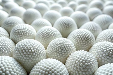 Subtle Embossed Texture: White Background with Raised Bumps - Stock Photo