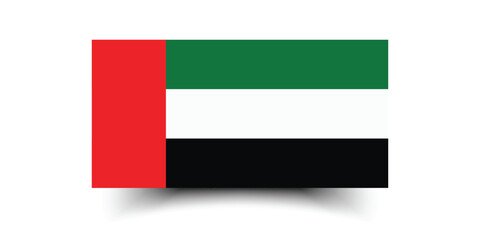 Flag of United Arab Emirates. United Arab Emirates flag official colors and proportion digital vector illustration