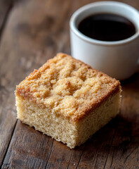  cake and coffee cake, showing its moist texture. AI generative.