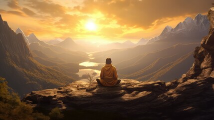 serenity meditation gold
