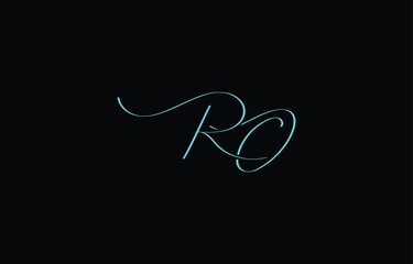 A minimal yet stylish depiction of white cursive lettering forming RO on a dark background, symbolizing elegance and simplicity.
