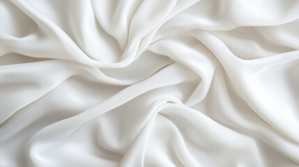 Obraz premium Smooth white fabric with elegant folds and drapes