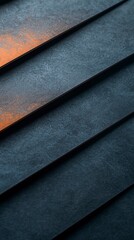 Fototapeta premium Dark Blue and Orange Textured Geometric Background