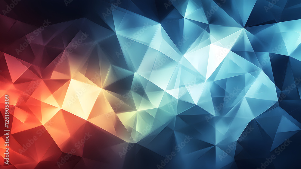 Poster dynamic abstract geometric composition digital art visual design abstract environment colorful viewp