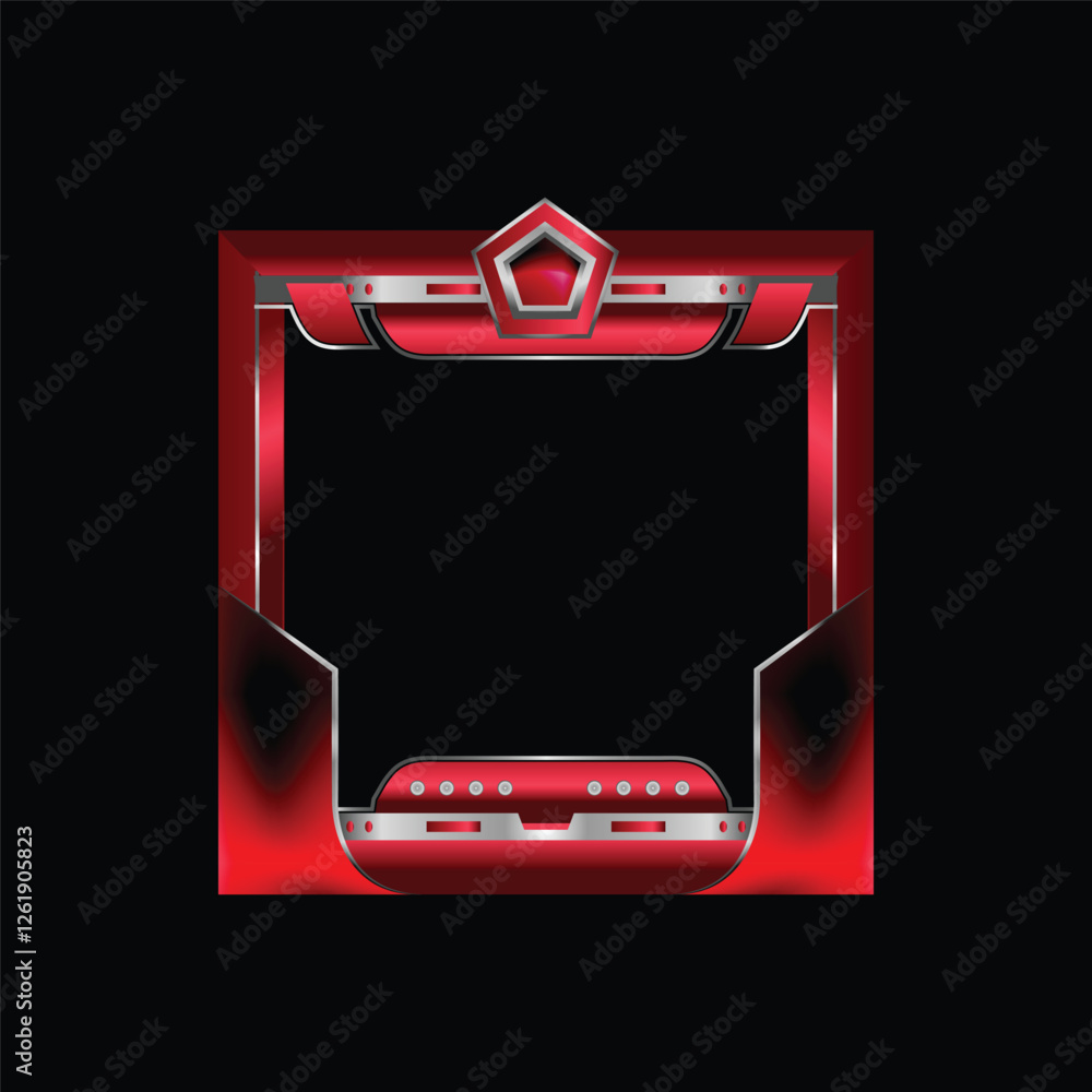 Aufkleber futuristic frame interface avatar vector for game