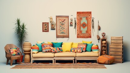 bohemian gallery wall mock up