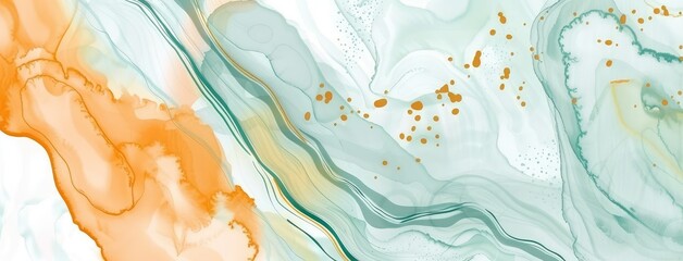 Fototapeta premium Abstract Marble Wave Design with Gold Accents