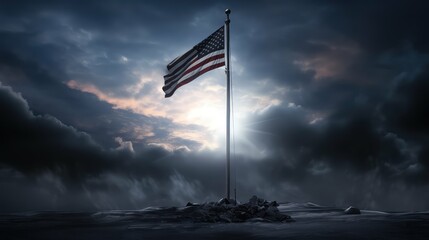 flag fire and ice background