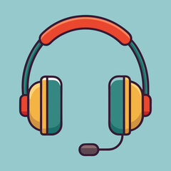 headphones on a white