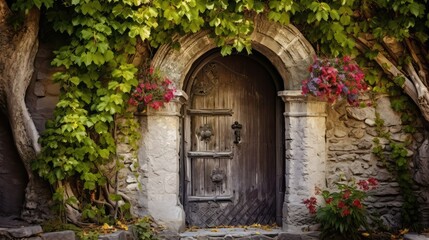carved old architecture door