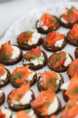 Rye bread with salomon